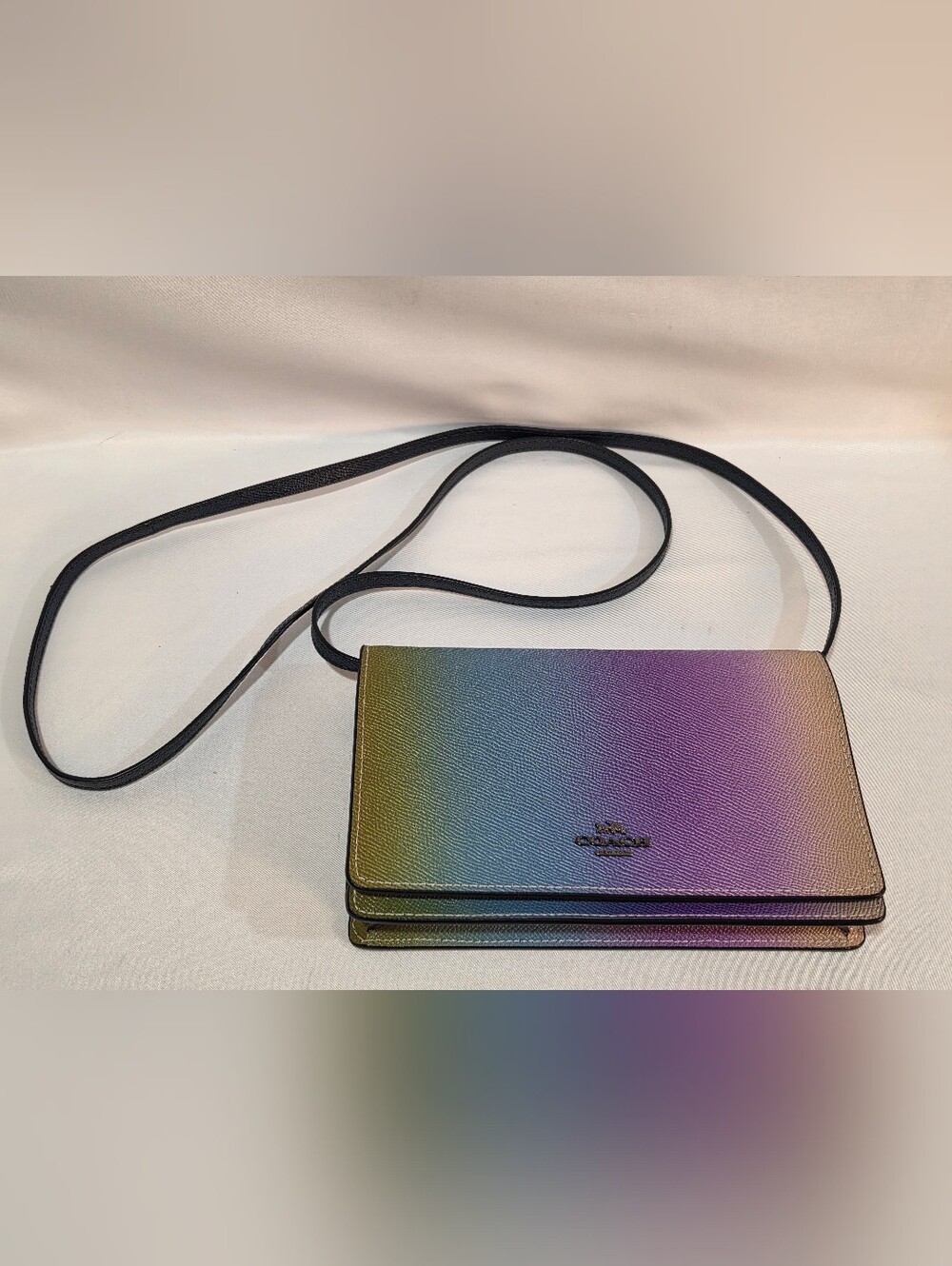 Coach Hayden Foldover Crossbody Clutch With Ombre New